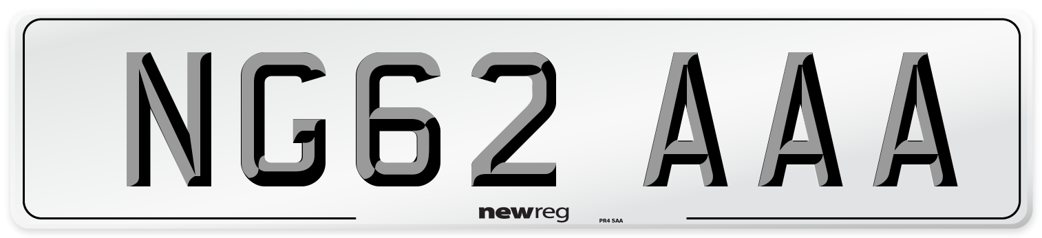 NG62 AAA Number Plate from New Reg